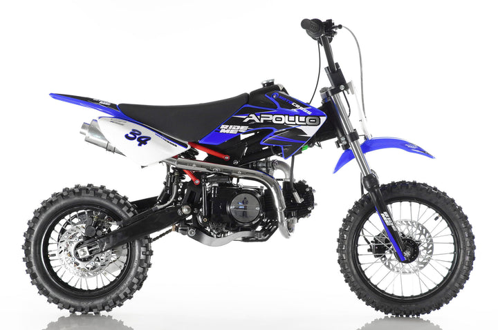 Apollo 34 Dirt Bike 110cc Blue Right