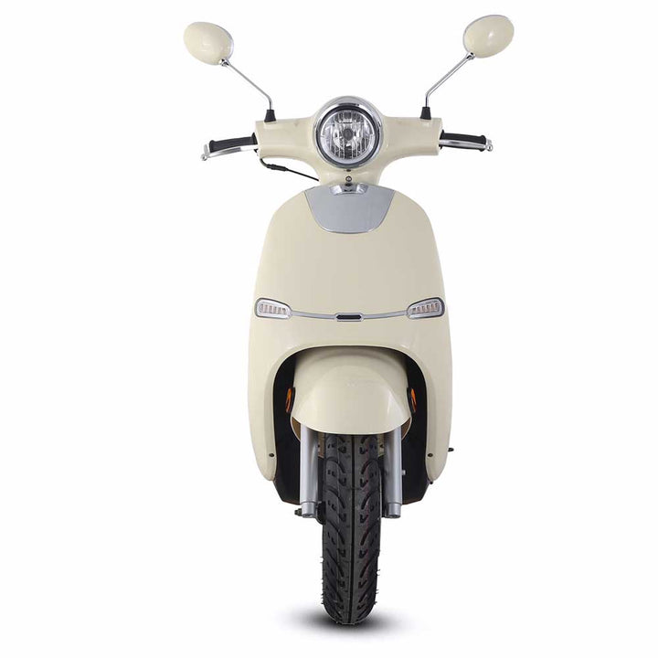TrailMaster 2018 Turino 50A 50cc Moped Scooter with Retro Stylish Design, 12" Wheels, Electric/Kick Start! Fully Assembled! Free Shipping!